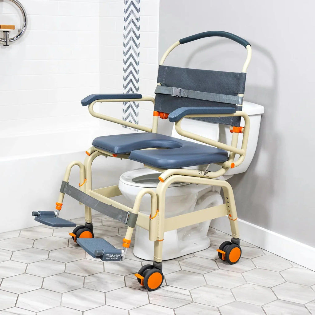 Wide Roll-In Shower Chair